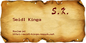 Seidl Kinga névjegykártya